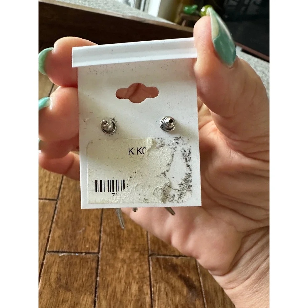 Silver Deer Starfish Crystal Drop Earrings Silver Tone Hypoallergenic USA‎ EUC